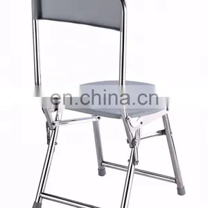 Wholesale Price Aluminum Commode Folding Chair Toilet Chair With Armrest for Elder and Disable thumbnail-4