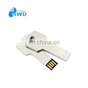 Mini Metal Silver Gold Metal Key Shaped USB 2.0 Flash Drive Memory 4GB 8gb 16gb 32gb 64gb USB Key thumbnail-1