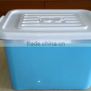85L Plastic Storage Box With Wheels, Lid and Handle, Storage Bin thumbnail-1