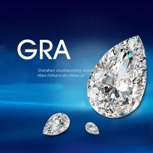 Loose Gemstones Moissanite Stone 0.35ct To 6ct Pear Shape Diamond D Color VVS1 Loose Beads For Women Luxury Ring Jewelry Making thumbnail-1