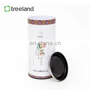 Wholesale Eco-friendly Paper Cardboard Tube Can for Tea With Metal Cover thumbnail-5