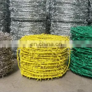 Barbed Wire Galvanized/pvc Coated Barbed Roll With Handle or Wooden Spool Barbedwire Fence Double Twisted Galvanized Barbed thumbnail-5