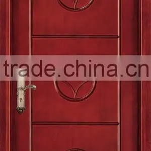 3 Panel V Groove Solid Wooden Door for Entry thumbnail-1