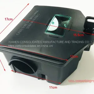 New Humane Plastic Lockable Rat Bait Station Mouse Trap Box With Key thumbnail-3