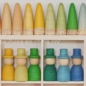 Mushrooms Honeycomb Droplets Tree Cones Mini Cones Blocks Toy DIY Wooden Rainbow Loose Parts thumbnail-4