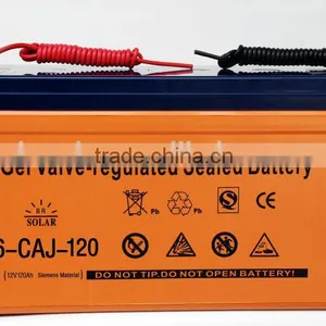 Rechargeable Gelled High Capacity Solar Battery, 120Ah 12V thumbnail-1