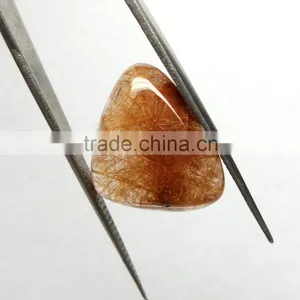 Top Quality Natural Rutile Pear Cabochon Gemstone / Smooth Cabochon Stone / Rutile Quartz thumbnail-2