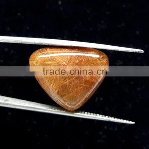 Top Quality Natural Rutile Pear Cabochon Gemstone / Smooth Cabochon Stone / Rutile Quartz thumbnail-3