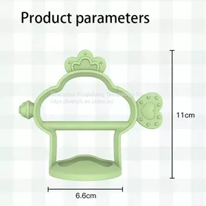 Silicone Baby Teether for Infant Safely Soft Silicone Molar Rod Toys Babies 0-12 Months Eco-Friendly Baby Teether Chew Toys thumbnail-3