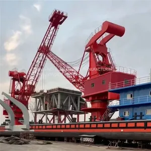 Barge Mounted Crane for Bauxite Discharging Transfer From Vessel to Barge thumbnail-1