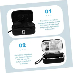 Travel Cooler Bag Insulin Cooler Pack Medicine Pouch Insulin Cooling Bag Insulin Bag Travel Cooling Case Cooler Bag Travel Cooler Bag Oxford Cloth Carry Storage Box Diabetic Bag thumbnail-1