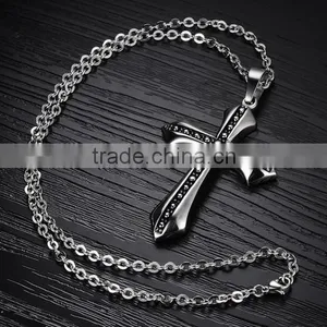 Classic Fashion Men Cross Charms Pendants Necklace Include Stainless Steel Chain Paypal Accept thumbnail-1