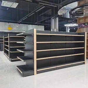 Shelf; Supermarket Shelf; Storage Shelf; Display Shelf; Convenience Store; Wood Grain; Thickened; Supermarket; Kiosk Stationery; Baby Store;Rack thumbnail-3