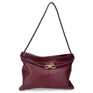 B-Home Andiamo Large Capaci op Bag Women's Handbag With Knot Soft Handle Tote Bag in Cowhide Leather thumbnail-4