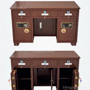 Secure Bank Office Desk With Electronic Password Locker for Financial Services; Durable Cold Rolled Steel for Commercial Use thumbnail-4