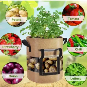 Indoor Outdoor Balcony Potato Planting Bags Vertical Garden Fabric Pots for Vegetables Fruit Planting thumbnail-1