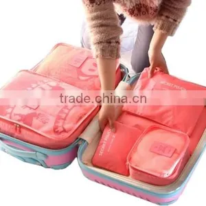 6Pcs/set Nylon Travel Bag Clothing Sorting Organize Bag Packing Cubes thumbnail-2