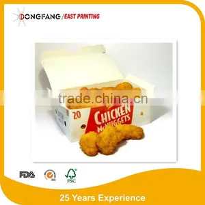 Ivory Card Board Folding Paper Food Packaging Paper Chicken Wing Boxes thumbnail-4