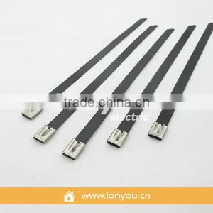 Coated Ball-Lock Stainless Steel Cable Ties 16.0MM Wide thumbnail-2
