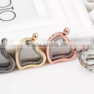 Smooth Heart Various Locket Yiwu Jewelry Manufacturer Fashion Jewelry With Full Crystal Rhinestone thumbnail-1