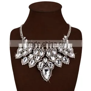 Splendid Womens Bib Statement Luxury Rhinestone Necklace For A Classic But Elegant Design thumbnail-3