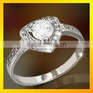 Latest Ring for Women Jewelry High Quality Artificial Diamond 925 Sterling Silver Ring thumbnail-1