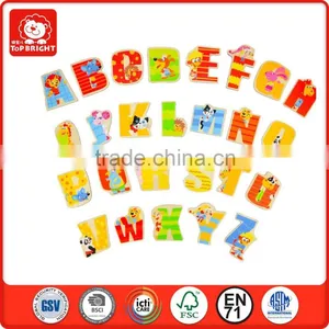 China Trade Assurance EN71 and ASTM Test 26 Pcs Alphabet Cognition Magnet Toys Wooden Magnetic Sticks Toys thumbnail-1