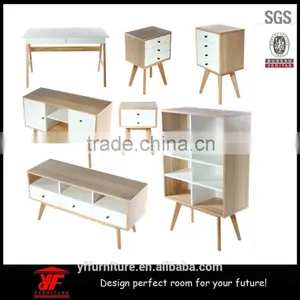 Wooden Living Room Bookcase Furniture Modern Ladder Bookshelf Supplier's Choice thumbnail-2