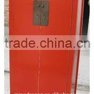 Chinese Antique Red Wardrobe / Wedding Cabinet thumbnail-1