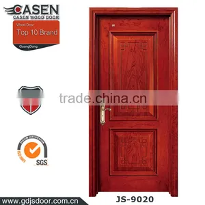 Rustic Interior Bread Carving Solid Wood Single Door Designs for Modern House thumbnail-1