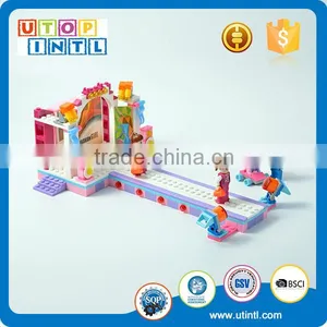 Educational Kids Interlocking Sweet Villa Building Block Toy Set for Girl thumbnail-3
