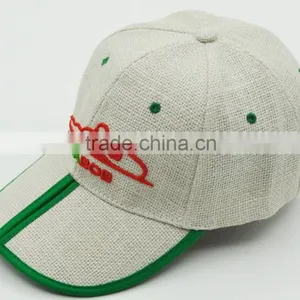 New Arrival High Quality Curve Custom Su Generis 6-panel Baseball Linen Cap Straw Hats With Handwork Embroidery Designs thumbnail-6