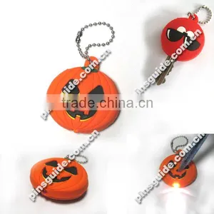 Customed Hallowmas Topic Soft PVC Led Keychain For Gift thumbnail-1