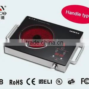 Handle Type! Stainless Steel Housing Knob Control and Touch 2000W A6819 Schott Cerane Hob thumbnail-1