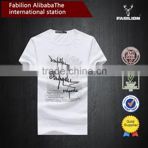 New Designs 100% Cotton Full-size 3d Wording Printed T-shirt thumbnail-1