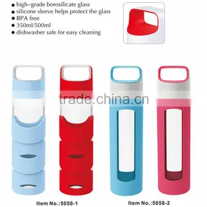Keep Warm Glass Water Bottle With Silicone Sleeve thumbnail-3