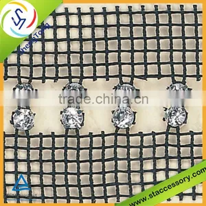 Decorative Rhinestone Chain Trim Acrylic Rhinestone Mesh Trim Fashion Rhinestone Trim thumbnail-1
