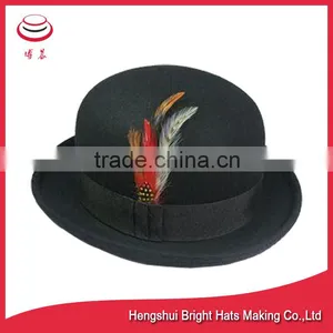 Brim Curling Felted Bowler Hat thumbnail-3
