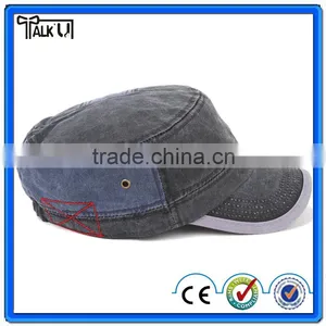 Black Washed Jean Cotton Women Military Cap Wholesale thumbnail-4