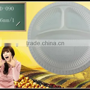 Biodegradable Corn Starch Plates,Eco-ware Plastic 9" Compt.plates thumbnail-1