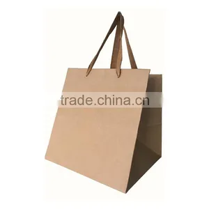 Eco-friendly Biodegradable Brown Kraft Paper Shopping Bag thumbnail-5
