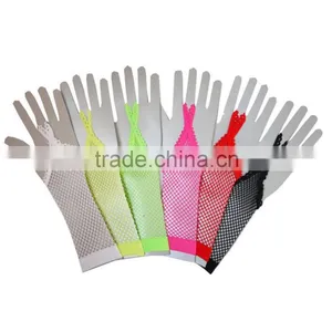 Fishnet Long Gloves Party Fancy Dress Bride Wedding Mesh Glove thumbnail-1