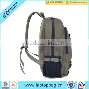 2016 Cheap Canvas Brown School Backpack Bag for Teenager Boys thumbnail-3