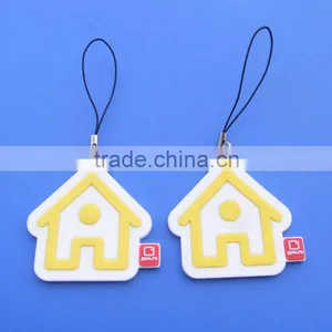 Bright Color House Shaped Advertising Phone Strap Charm thumbnail-1