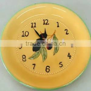 Handpanited Embossed Ceramic Clock thumbnail-1
