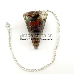 Chakra Faceted Pendulum thumbnail-1