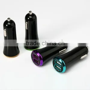 New Design Coloured Usb Car Charger Dual Car Charger Phone thumbnail-1