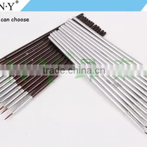ANY Nail Art Beauty Design Wood Handle Cheap Nail Painting 12PCS Nail Brush Set thumbnail-6