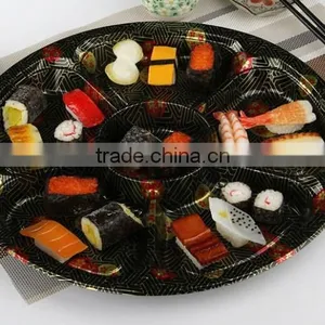 64R 6compartment Plastic Sushi Container/takeaway Sushi Box/takeout Sushi Tray Quality Choice thumbnail-1