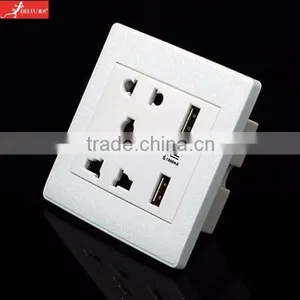 2.1A Dual USB Universal Wall Socket Usb Charger AC Power Receptacle Outlet Plate Panel Station thumbnail-3